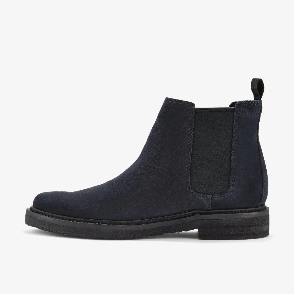 Mens Clarkdale Easy Navy Suede Chelsea Boots online