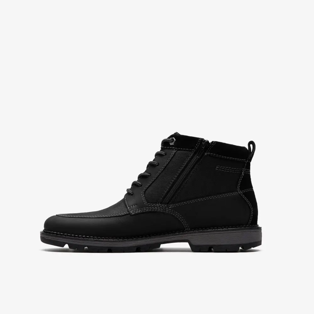 Mens Maplewalk Rise Black Leather Ankle Boots online