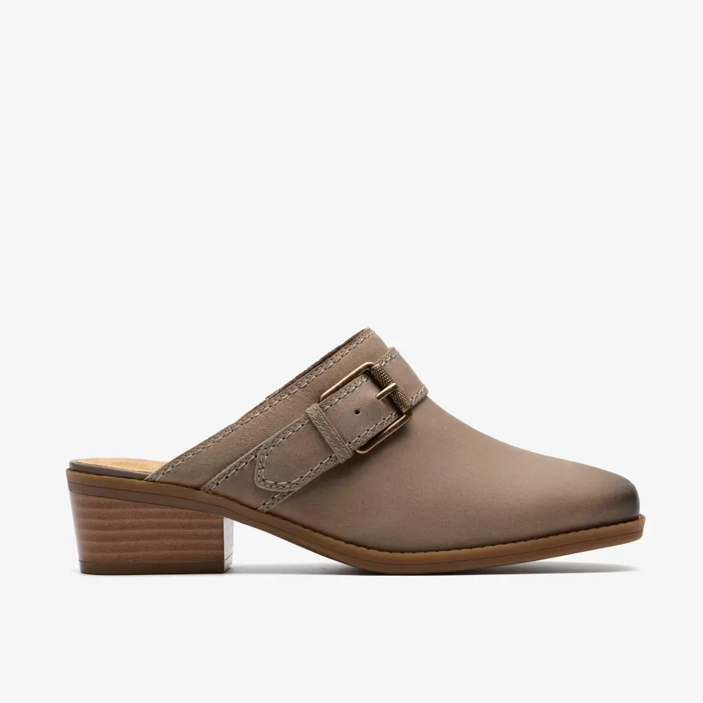Womens Danyelle Mist Light Taupe Leather Clogs & Mules online