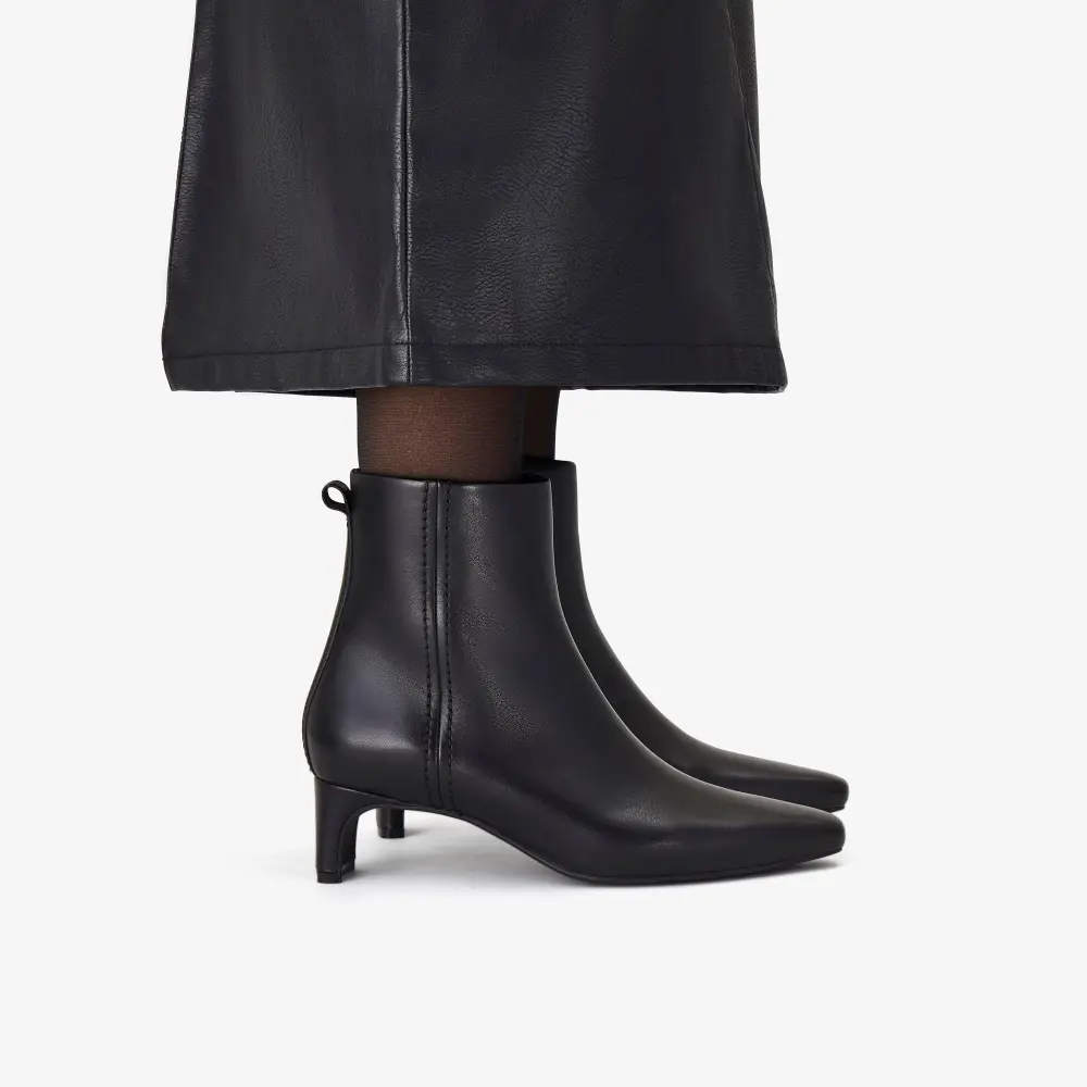 Womens Edina Up Black Leather Ankle Boots online
