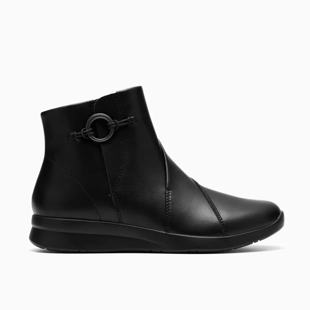 Womens Ellowyn Deva Black Leather Ankle Boots online