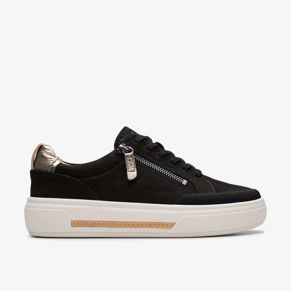 Womens Hollyhock Zip Black Nubuck Sneakers online