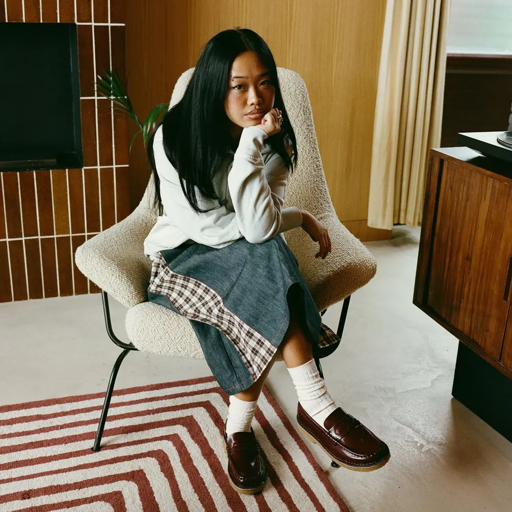 Womens Nomad Loafer. Wine Patent Shoes online